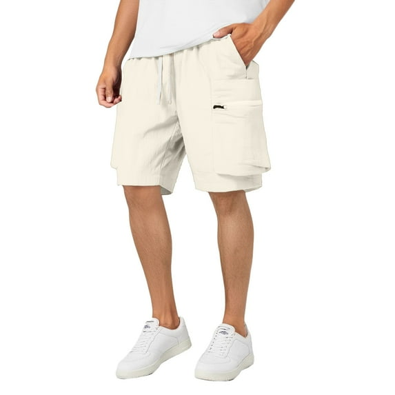 Jean Shorts for Men Sportswear Casual Rhinestones Denim Shorts Summer Casual Cargo Shorts Mens Clothes (Z03 White, Size M)