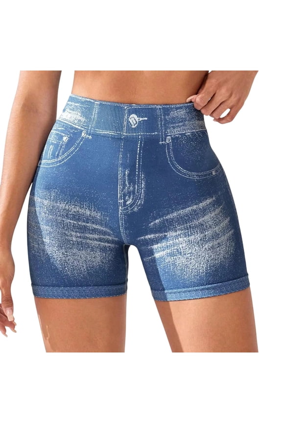Jean Shorts for Women High Waisted Stretchy Slim Fit Sexy Pull On Jorts Casual Denim Shorts