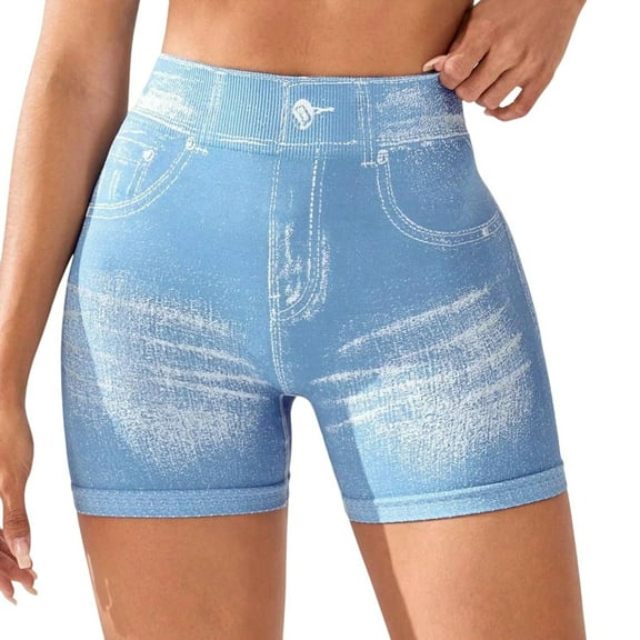 Jean Shorts for Women High Waisted Stretchy Slim Fit Sexy Pull On Jorts Casual Denim Shorts