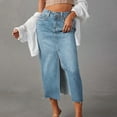 thumbnail image 1 of Jean Skirt For Women Denim Skirt With Pockets Mid High Waist Stretchy Bodycon Midi Skirts Skirt Plaid Long Pencil Skirts for Women Athletic Skirt Skirt Long Pleated Tennis Skirts for Women Scrub Skirt, 1 of 7