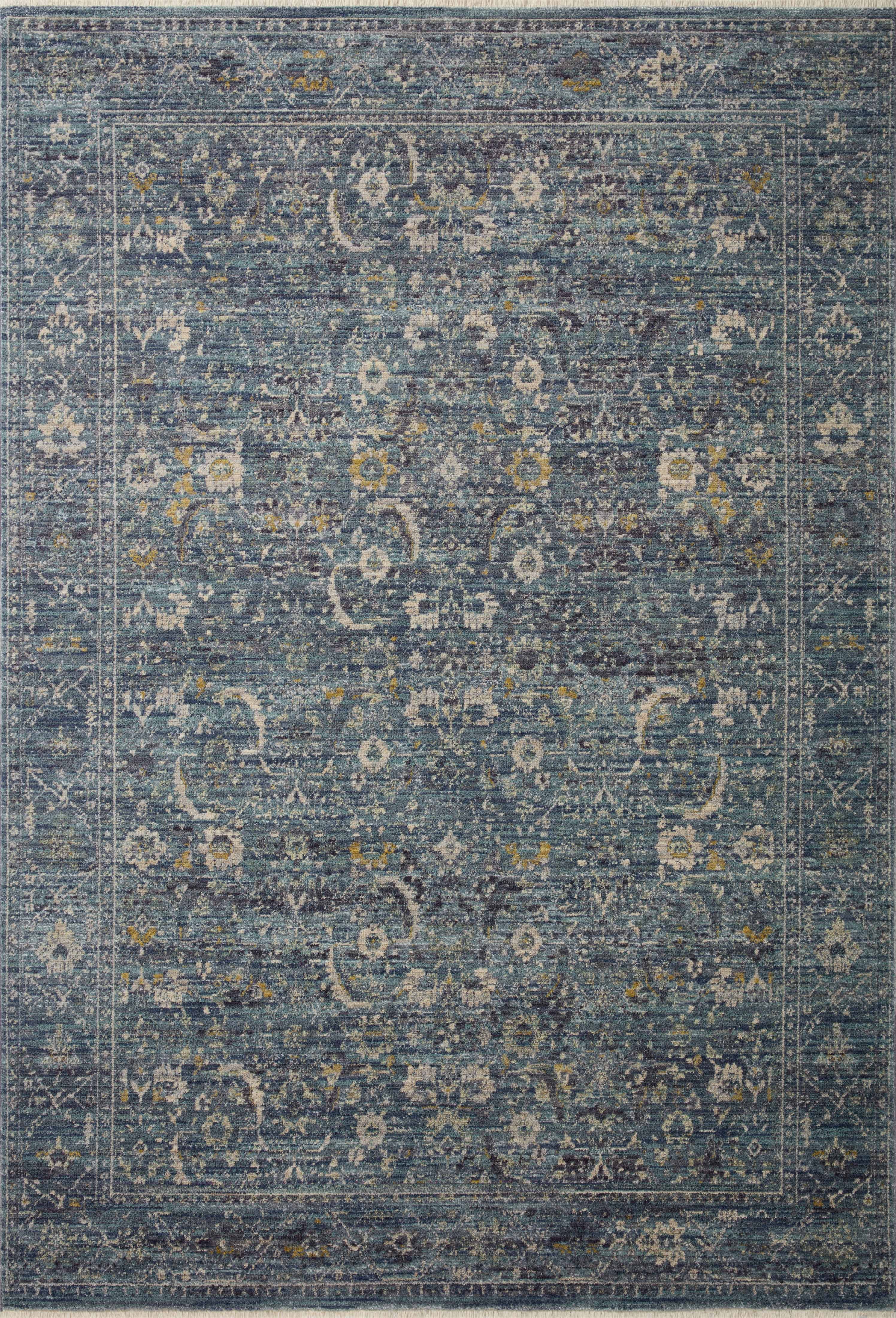 Jean Stoffer x Loloi Bradbury Ocean / Gold 2'-6" x 8'-0" Runner Rug