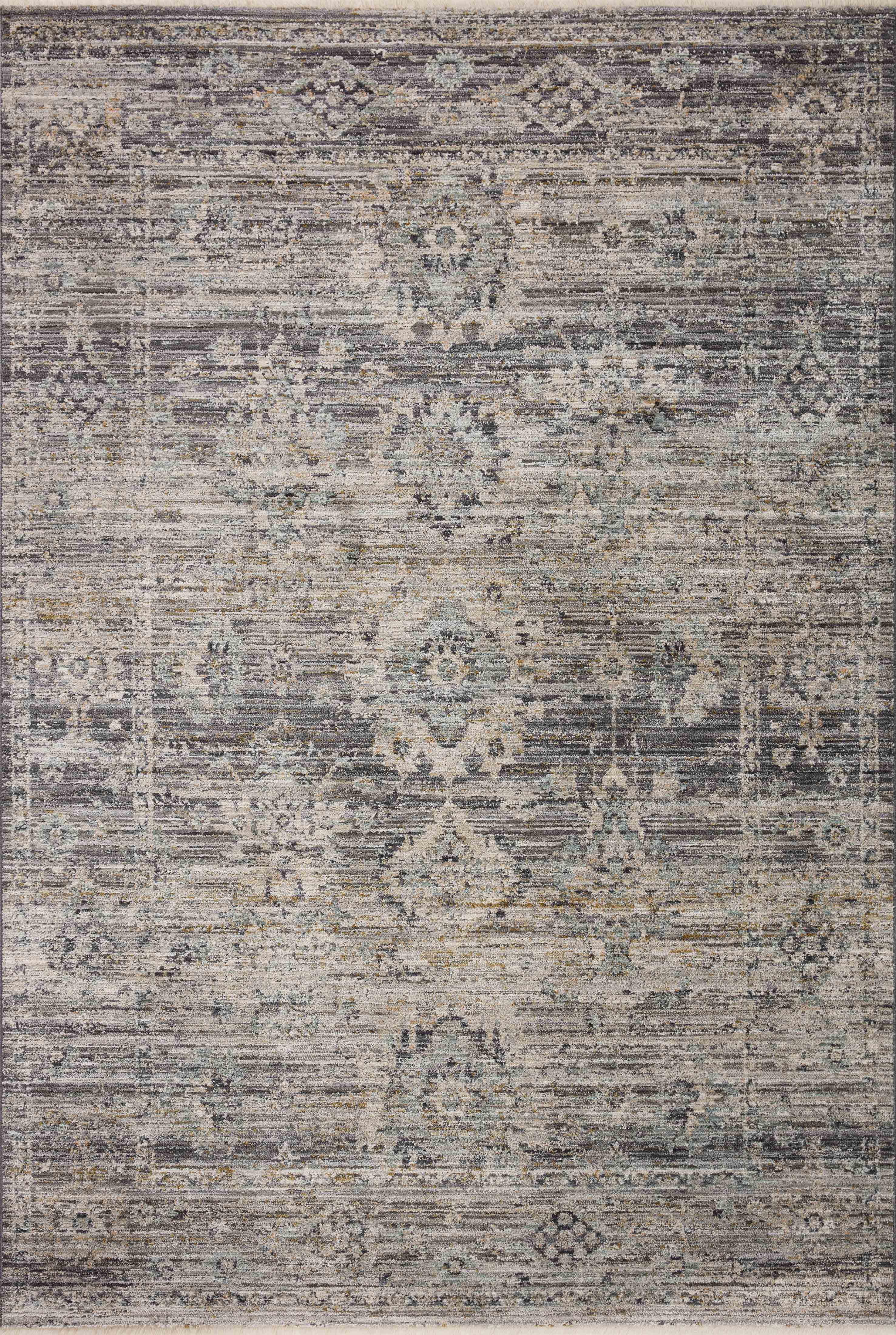 Jean Stoffer x Loloi Katherine Graphite / Jade 11'-6" x 15'-7" Area Rug