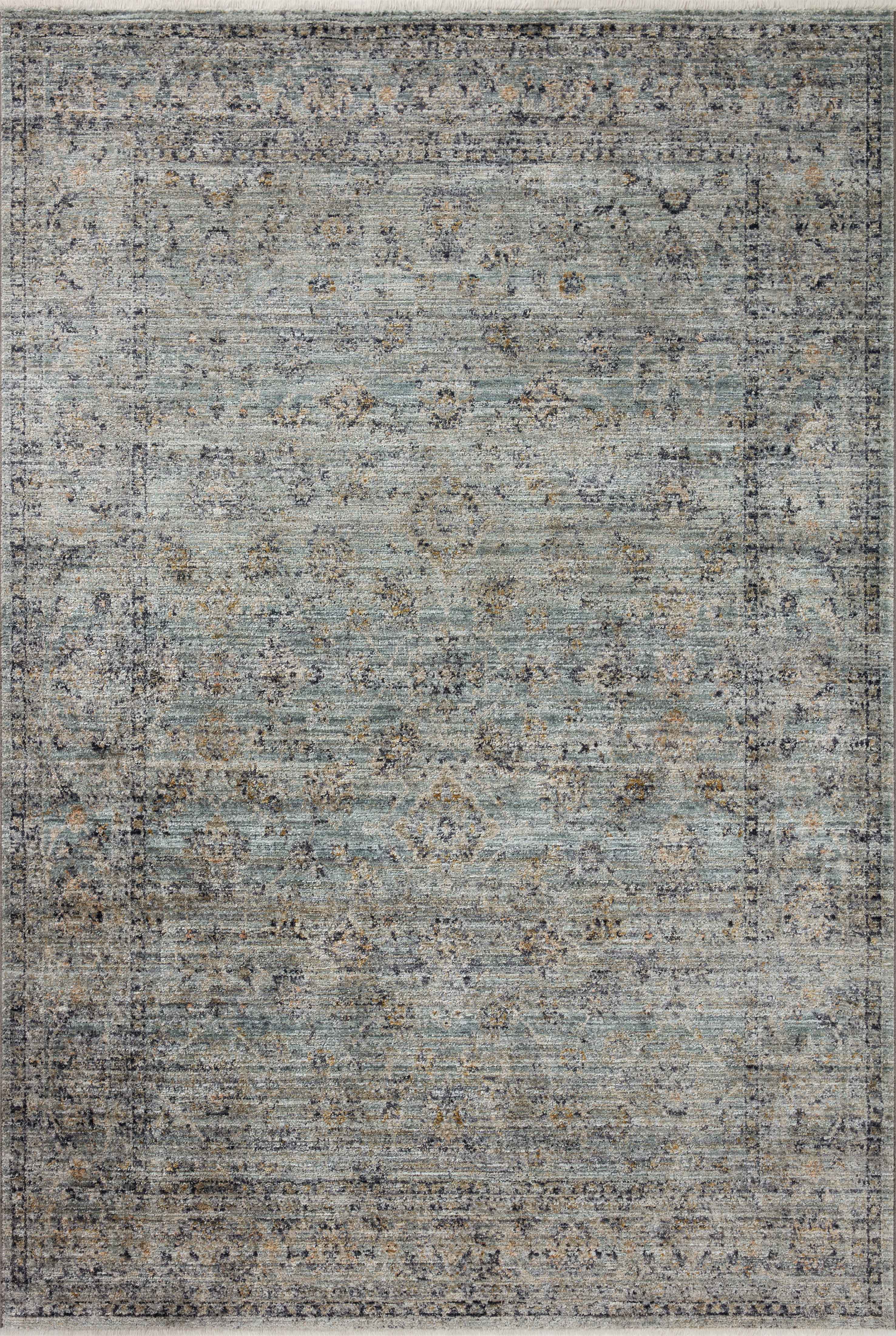 Jean Stoffer x Loloi Katherine Ocean / Gold 2'-7" x 16'-0" Runner Rug