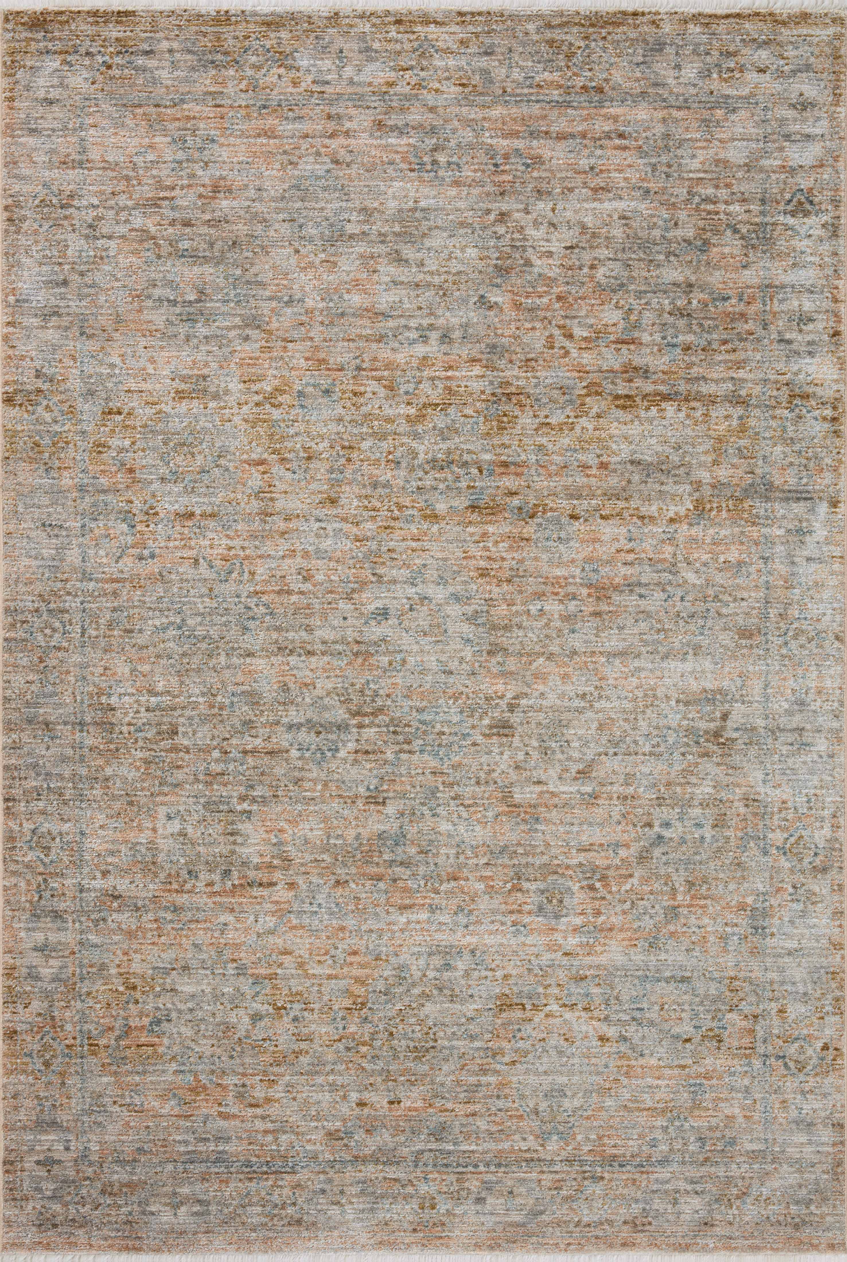 Jean Stoffer x Loloi Katherine Terracotta / Smoke 2'-3" x 3'-10" Accent Rug