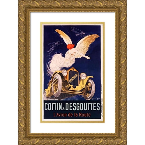 Jean d'Ylen 17x24 Gold Ornate Framed and Double Matted Museum Art Print Titled - Cottin and Desouttes, the Road to the Road (1926)