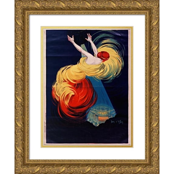 Jean d'Ylen 19x24 Gold Ornate Framed and Double Matted Museum Art Print Titled - Dance of Moscow (1920)