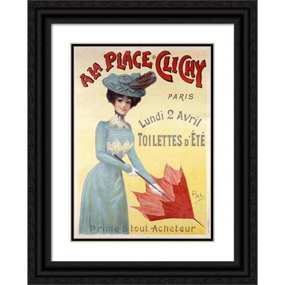Jean de Paleologue 11x14 Black Ornate Wood Framed Double Matted Museum Art Print Titled: Summer Toilets, Bonus to Any Buyer (1890-1900)