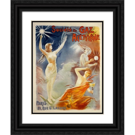 Jean de Paleologue 15x18 Black Ornate Wood Framed Double Matted Museum Art Print Titled - Acetylene Gas Company (1897-1903)
