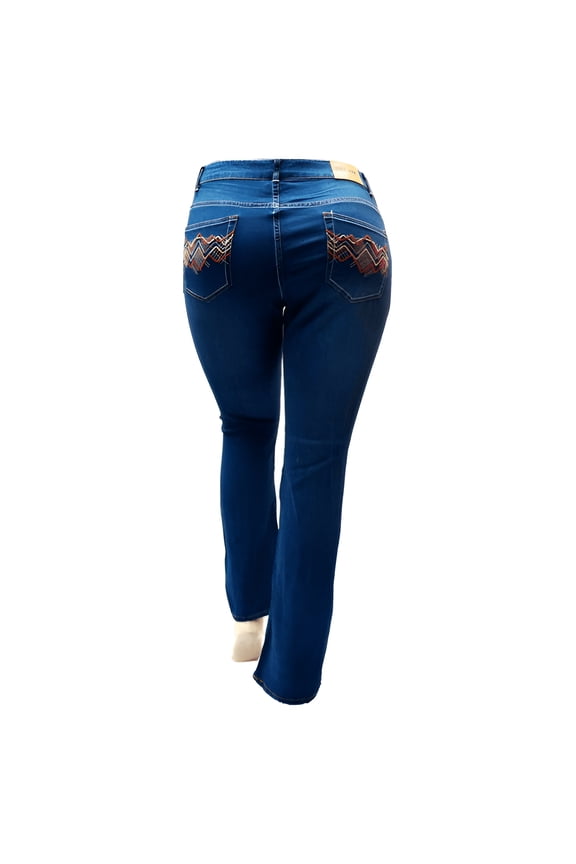 Jean's Denim handcrafted Womens Rhinestone Plus Size Stretch Bootcut slim cut