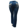 thumbnail image 1 of Jean's Denim handcrafted Womens Rhinestone Plus Size Stretch Bootcut slim cut, 1 of 5