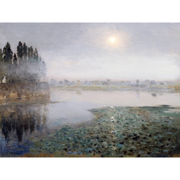 Jeancharles Cazin Mist On The River C1889 Painting Extra Large XL Wall Art Poster Print