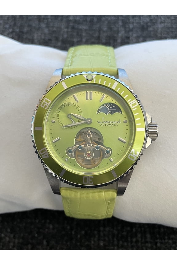 Jeaneret Ladies Lime Green Automatic Analog Watch