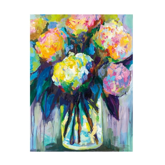 Jeanette Vertentes 'Full of Hydrangeas' Canvas Art
