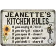 thumbnail image 1 of Jeanette's Kitchen Rules Chic Sign Vintage Decor 8x12 Metal Sign 108120032194, 1 of 1
