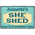 thumbnail image 1 of Jeanette's SHE SHED Metal Sign Wall Decor Gift 8x12 208120039194, 1 of 1