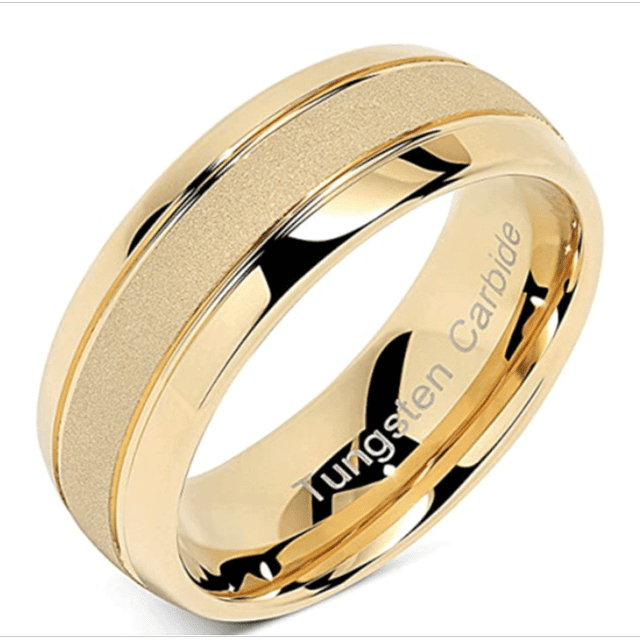 Jeanewpole1 Tungsten Steel Ring Universal Engagement Wedding Ring For ...