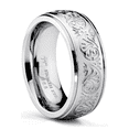 thumbnail image 1 of Jeanewpole1 Womens Stainless Steel Ring Engraved Florence Size 6-12, 1 of 2