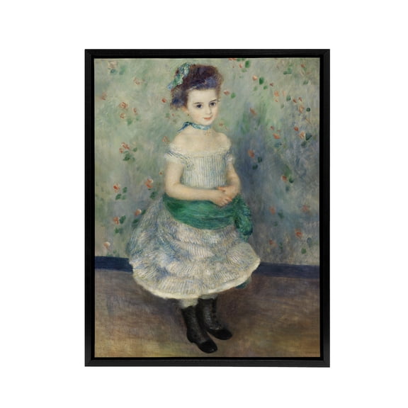 Jeanne Durand Ruel Renoir Vintage Black Framed Canvas Wall Art 24X32"