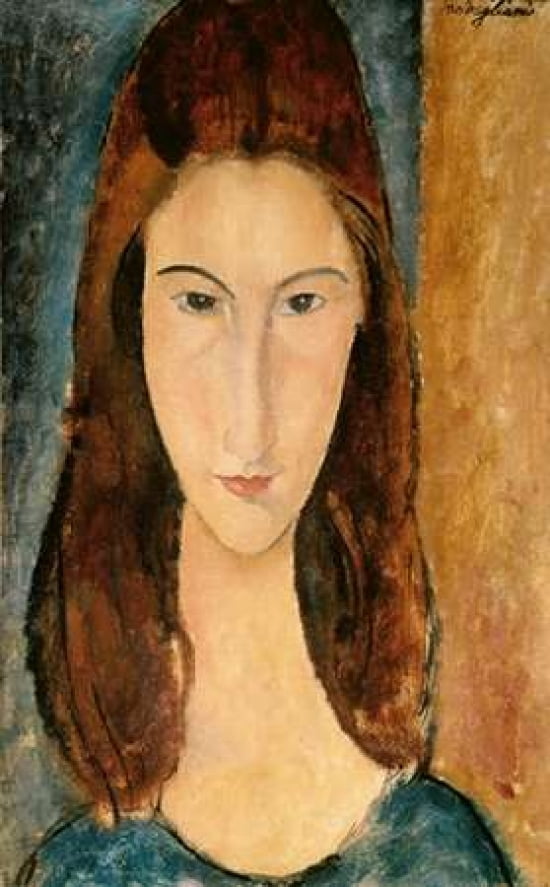 Jeanne Hebuterne 1919 Canvas Art - Amedeo Modigliani (24 x 36)