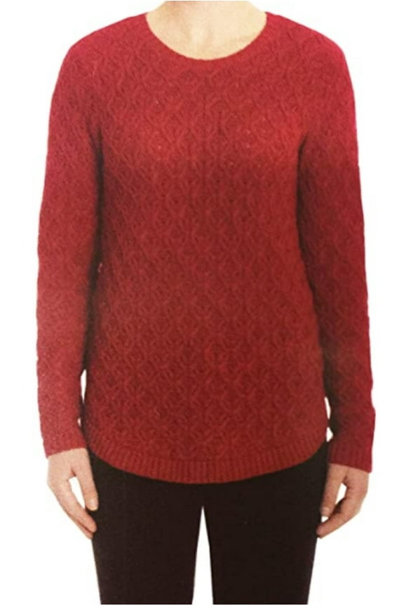 Ladies' Crewneck Sweater - Carmine (S)
