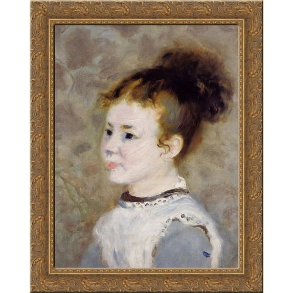 Jeanne Sisley 20x24 Gold Ornate Wood Framed Canvas Art by Renoir, Pierre Auguste