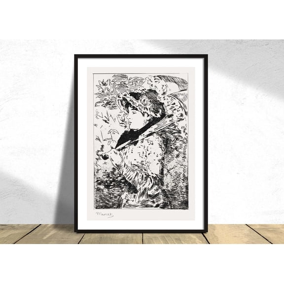 Jeanne Spring Edouard Manet French Impressionist Vintage Art Reproduction Retro French Decor Portrait Unframed Paper Print