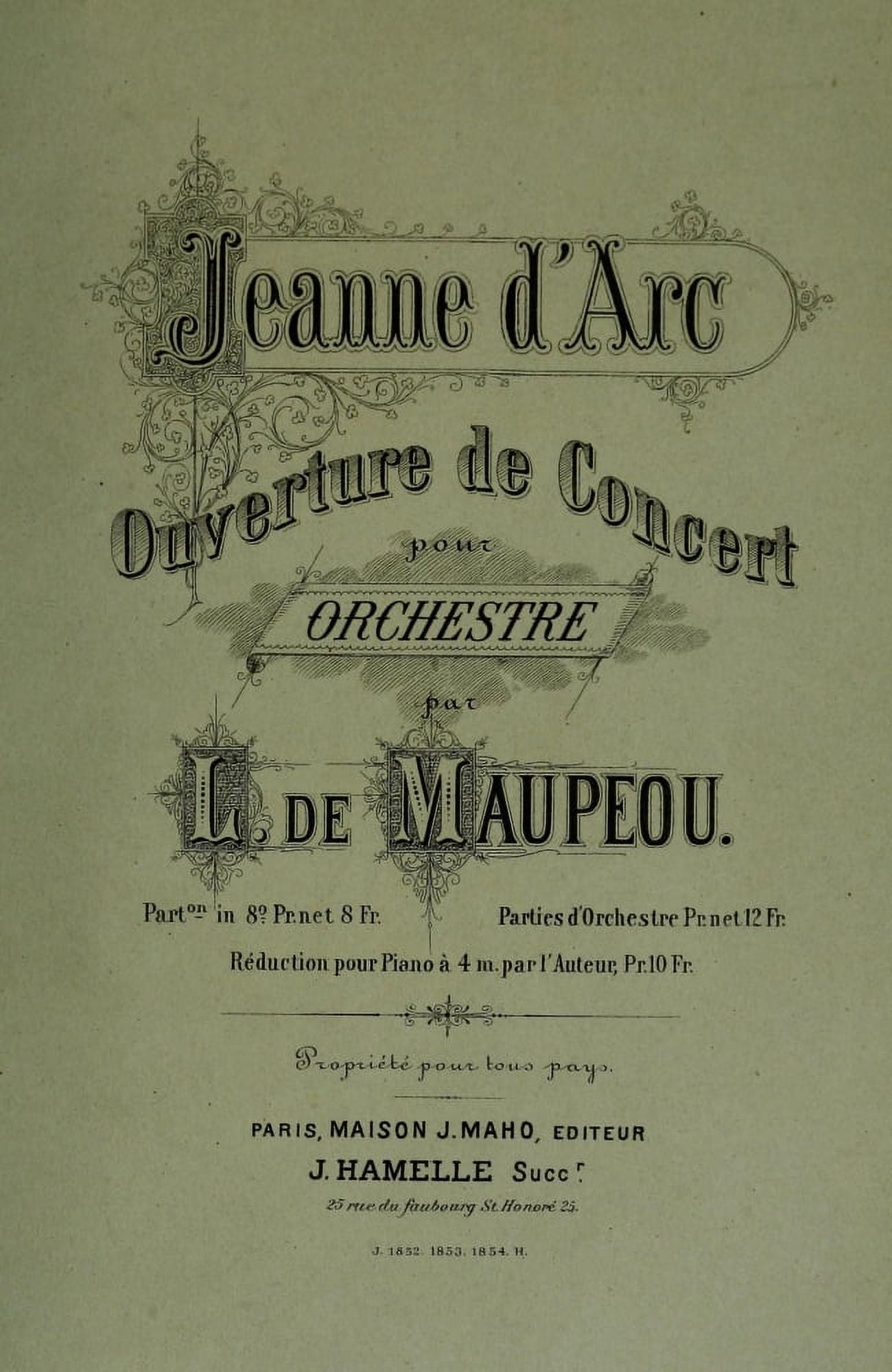 Jeanne dArc Front cover Canvas Art - Unknown (24 x 36)