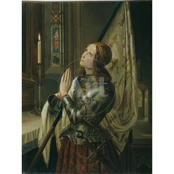 Jeanne dArc Joan of Arc, Figurative Religion Unframed Giclee Print Wall Art by N^M^ Dyudin Sold by ArtCom