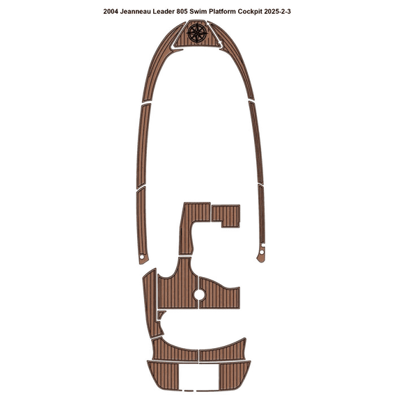 Jeanneau 805 Swim Platform Step Cockpit Boat Pad EVA Foam Teak Deck Floor Mat FS