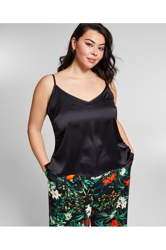 Jeannie Mai X Inc Plus Size Camisole Black 2X