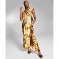 thumbnail image 1 of Jeannie Mai X Inc Printed V-Neck Top Marble Print S, 1 of 1