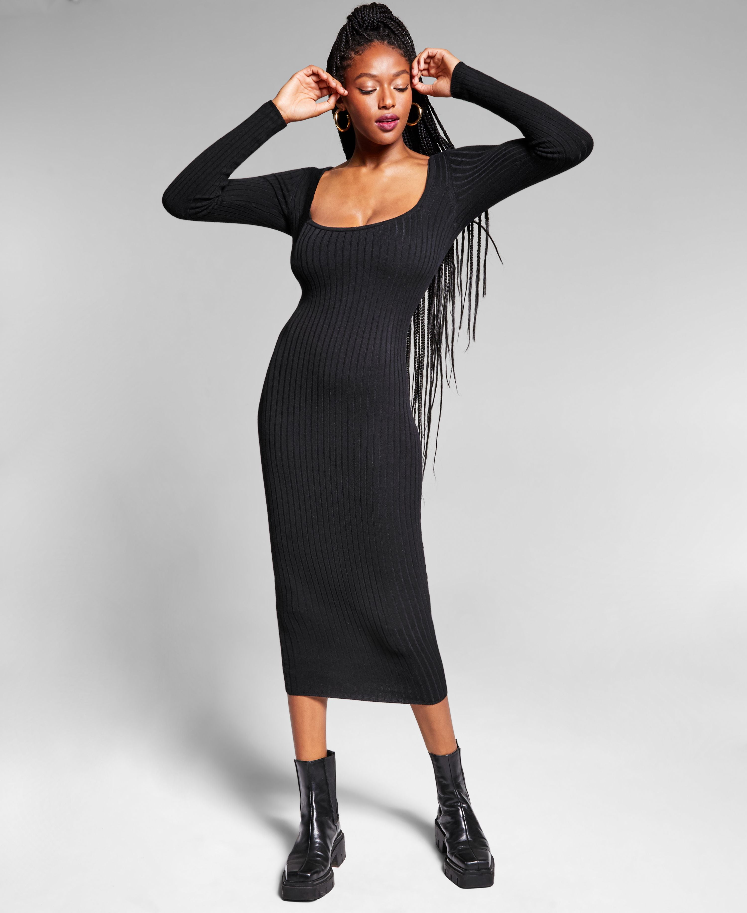selena bodycon dress Jeannie Mai x Inc Ribbed strapless mini dress