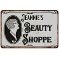 thumbnail image 1 of Jeannie's Beauty Shoppe Chic Sign Vintage Decor 8x12 Metal Sign 108120021482, 1 of 1
