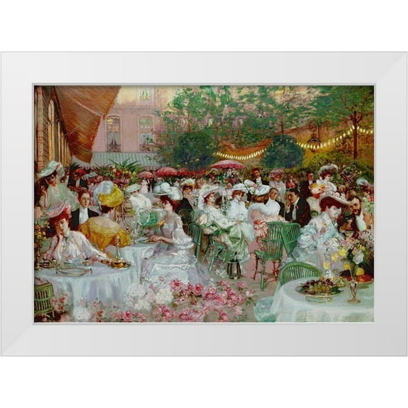 Jeanniot, Pierre-Georges 14x11 White Modern Wood Framed Museum Art Print Titled - Le Diner A LHotel Ritz