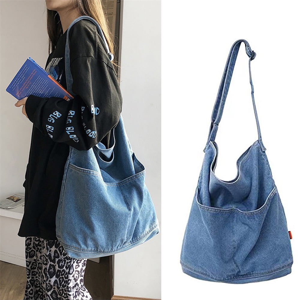 Denim Shoulder Bag Large Capacity Women Tote Fashion for Travel