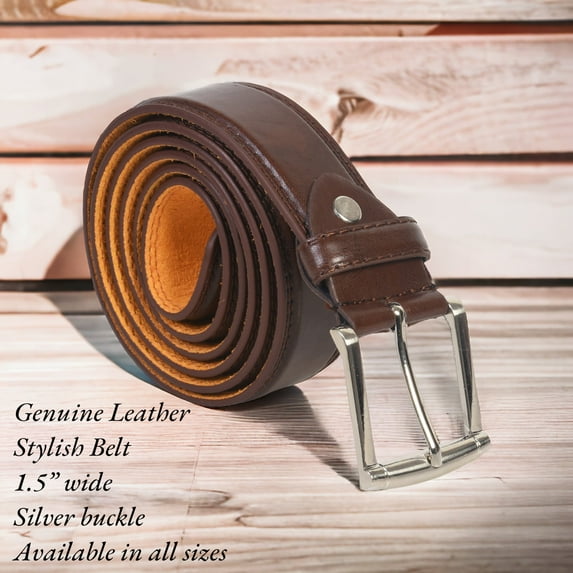 Jeans Belt Big and Tall Genuine leather by Leatherboss