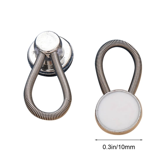 Jeans Button Extender for Waistband and Collar – Adjustable Elastic Pants Waist Extender Button, No Sew, Flexible Alloy Button for Jeans, Pants, Shirts and Dress Waist