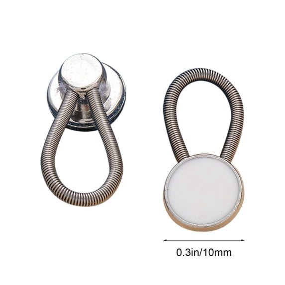 Jeans Button Extender for Waistband and Collar – Adjustable Elastic Pants Waist Extender Button, No Sew, Flexible Alloy Button for Jeans, Pants, Shirts and Dress Waist
