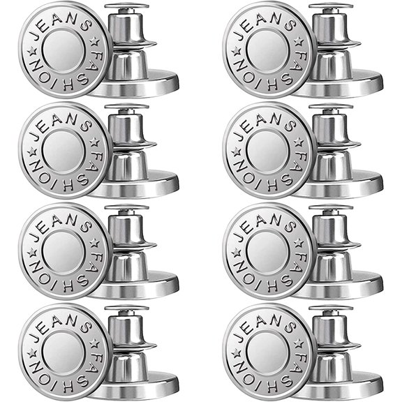 Jeans Button No Sew Metal Instant Jean Button Pins Detachable