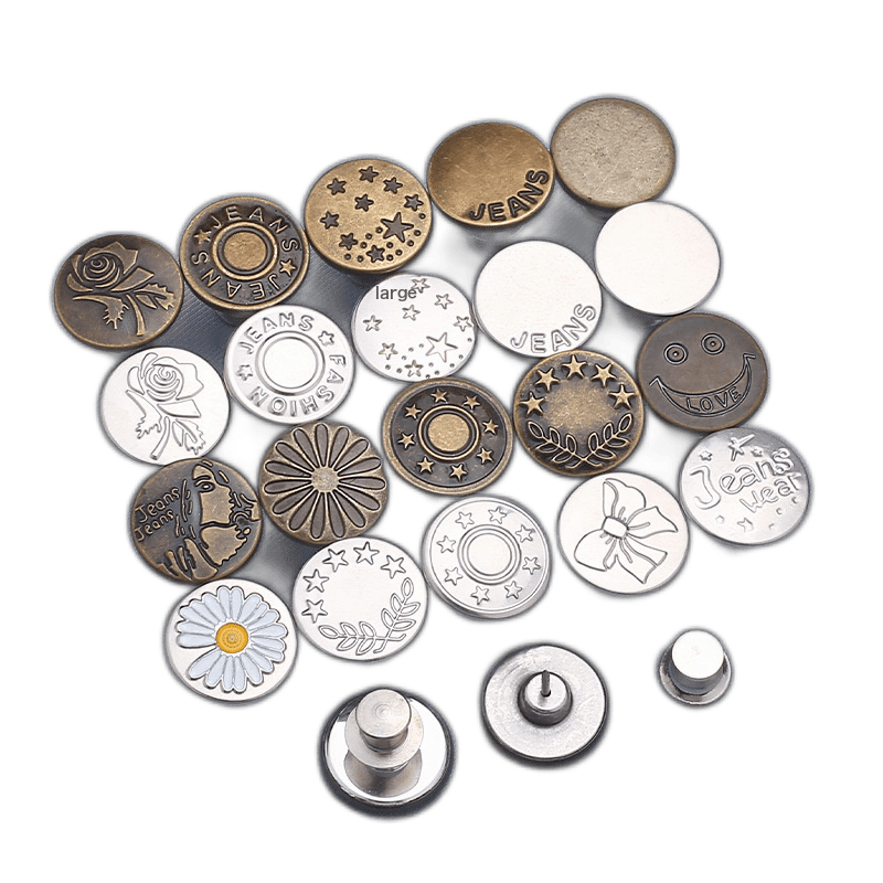 Jeans Buttons Adjustable Waist Gods NailFree Metal Buttons Removable I