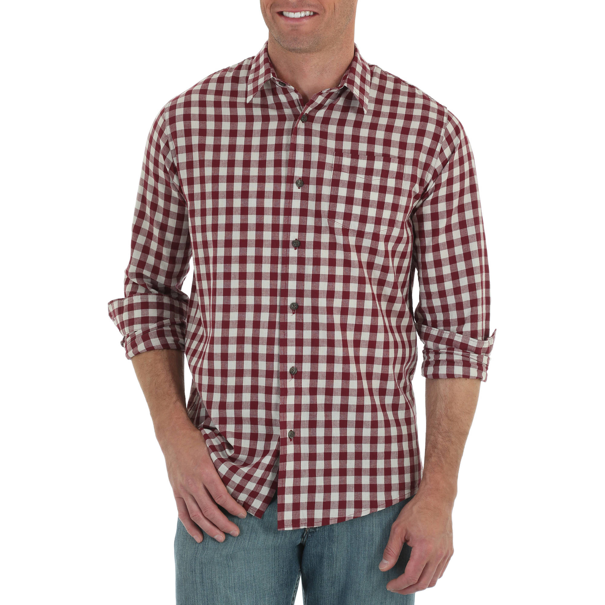 Jeans Co. Men's Long Sleeve Woven Shirt - image 1 of 2