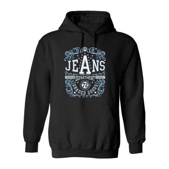 Jeans Denim Hoodie Men -Image by Shutterstock, Male 4X-Large
