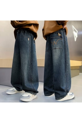 Jeans For Boys Baggy 4-14 Years Regular Fit Pull on Denim Jeans