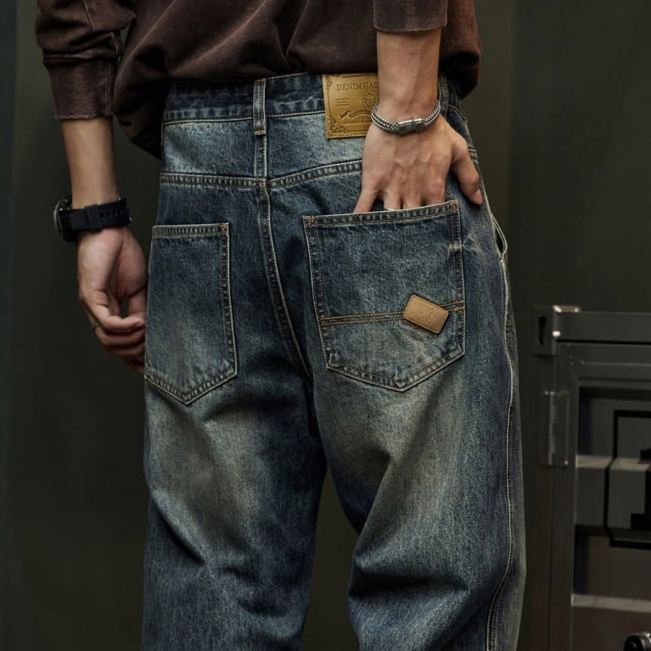 Jeans For Men Baggy Pants Loose Fit Harem Pants Vintage Clothes Men ...