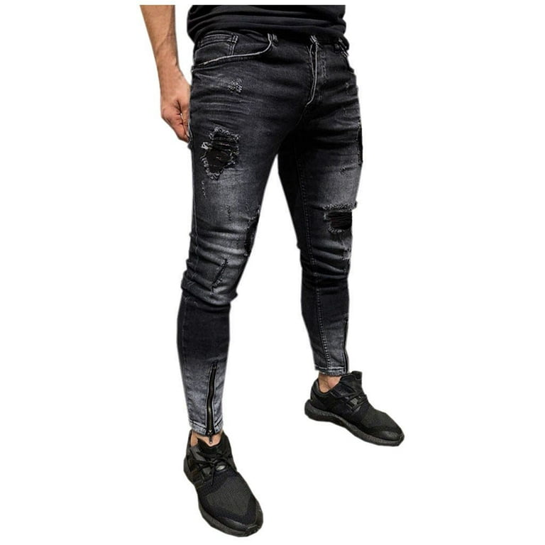 Wholesale Fashion High Quality Jeans Stretch Black Color for Mens