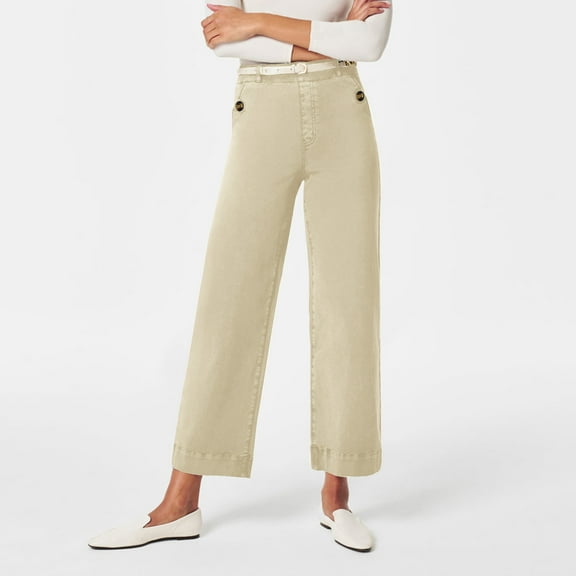 Jeans For Women Pants For Casual Loose Straight Leg Wide Leg Cropped Jeans Pant Pockets Trouser Jeans Denim Pants For Women Khaki,8