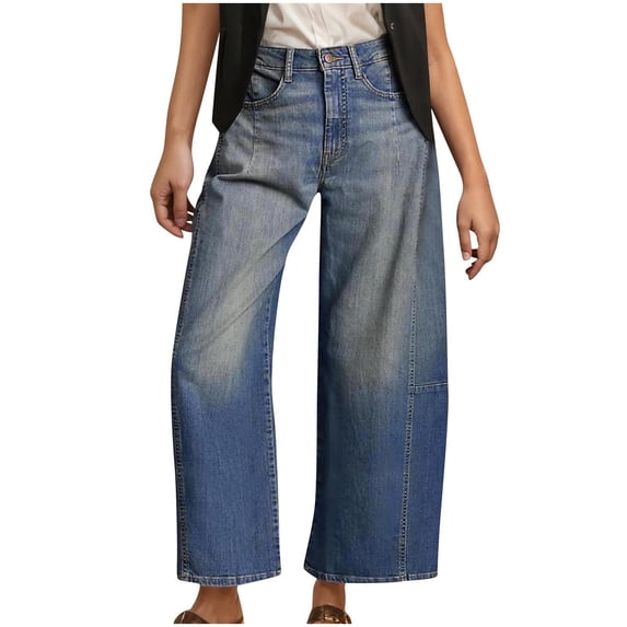 Jeans For Women Sevevn Womens Wide Leg Jeans Baggy Boyfriend Stretchy Ankle Vintage Denim Pants Trendy 2025