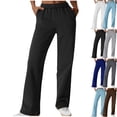 thumbnail image 1 of Jeans For Women Wide Leg Jeans Hole Button Zipper Pocket Jeans Casual Slim Tight Pencil Pants Loose Boyfriends Jeans Denim Pants Dark Blue,4, 1 of 9