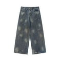 thumbnail image 1 of Jeans Men Hop Distressed Wide Leg Loose Denim Trousers Baggy Street Style Casual Vintage Men's Pants, 1 of 6