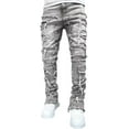 thumbnail image 1 of ZANKLEY Men's Skinny Ripped Slim Fit Denim Jeans Distressed Street Style Pants for Casual Daily Wear, 1 of 9